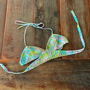 Anna Sui top. Gorgeous color, brass studded and unique! Too, bra, sparkle.